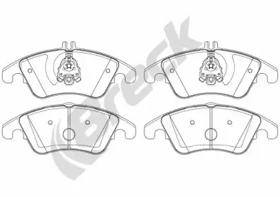 Комплект тормозных колодок, дисковый тормоз BRECK купить